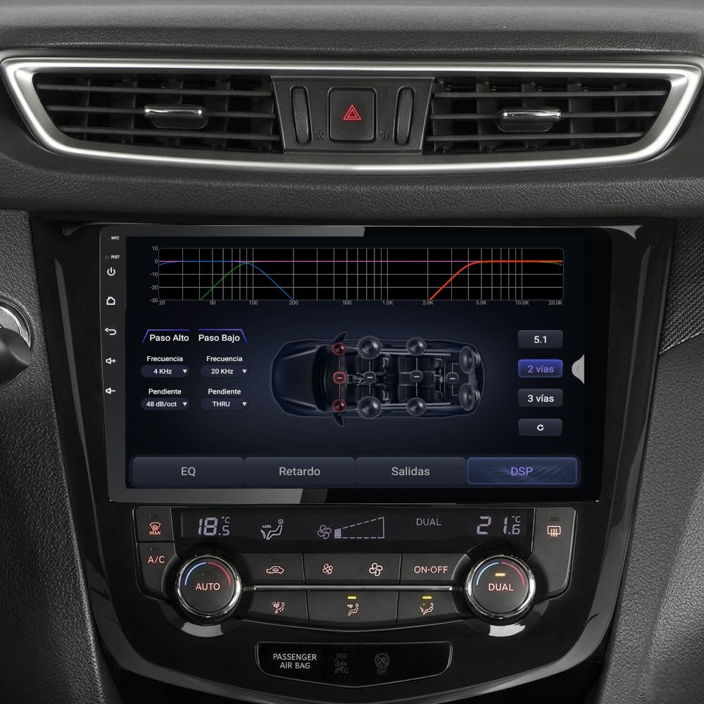 Pantalla multimedia P10A específica para NISSAN QASHQAI (2014-2020) CLIMA AUTOMÁTICO - Imagen 5