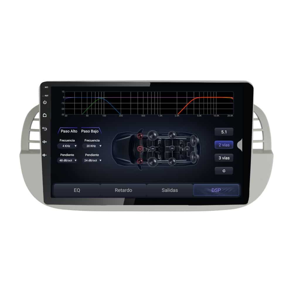 Pantalla multimedia P9A específica para FIAT 500 (2007-2015) - Imagen 5